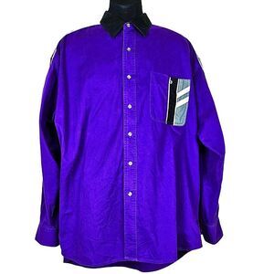 Vintage Wrangler Color block Heavy Cotton Shirt Size XL(17 1/2" X 36")
